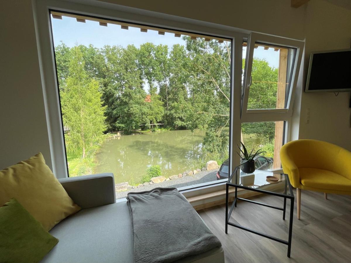 Ferienwohnung Panorama Teichblick Heldritt エクステリア 写真